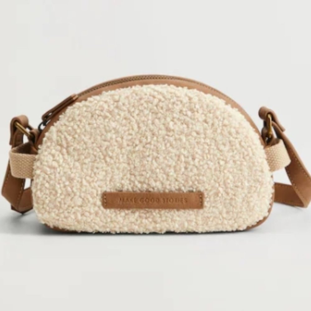 MANGO Faux-shearling bag Girls